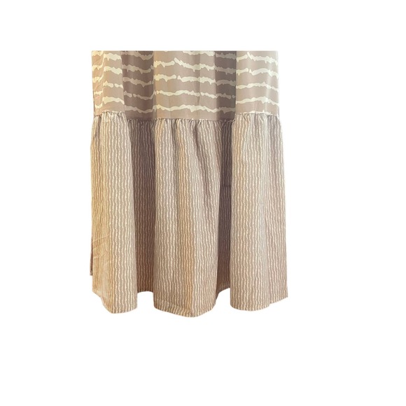 Womens Maxi Dress Brown Striped Tiered Skirt Smocked Sleeveless Pullover S - Picture 3 of 8